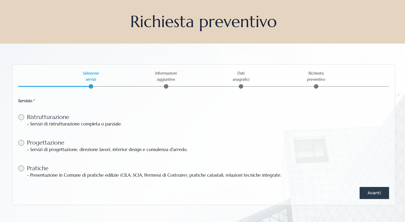 Modulo Richiesta Preventivo