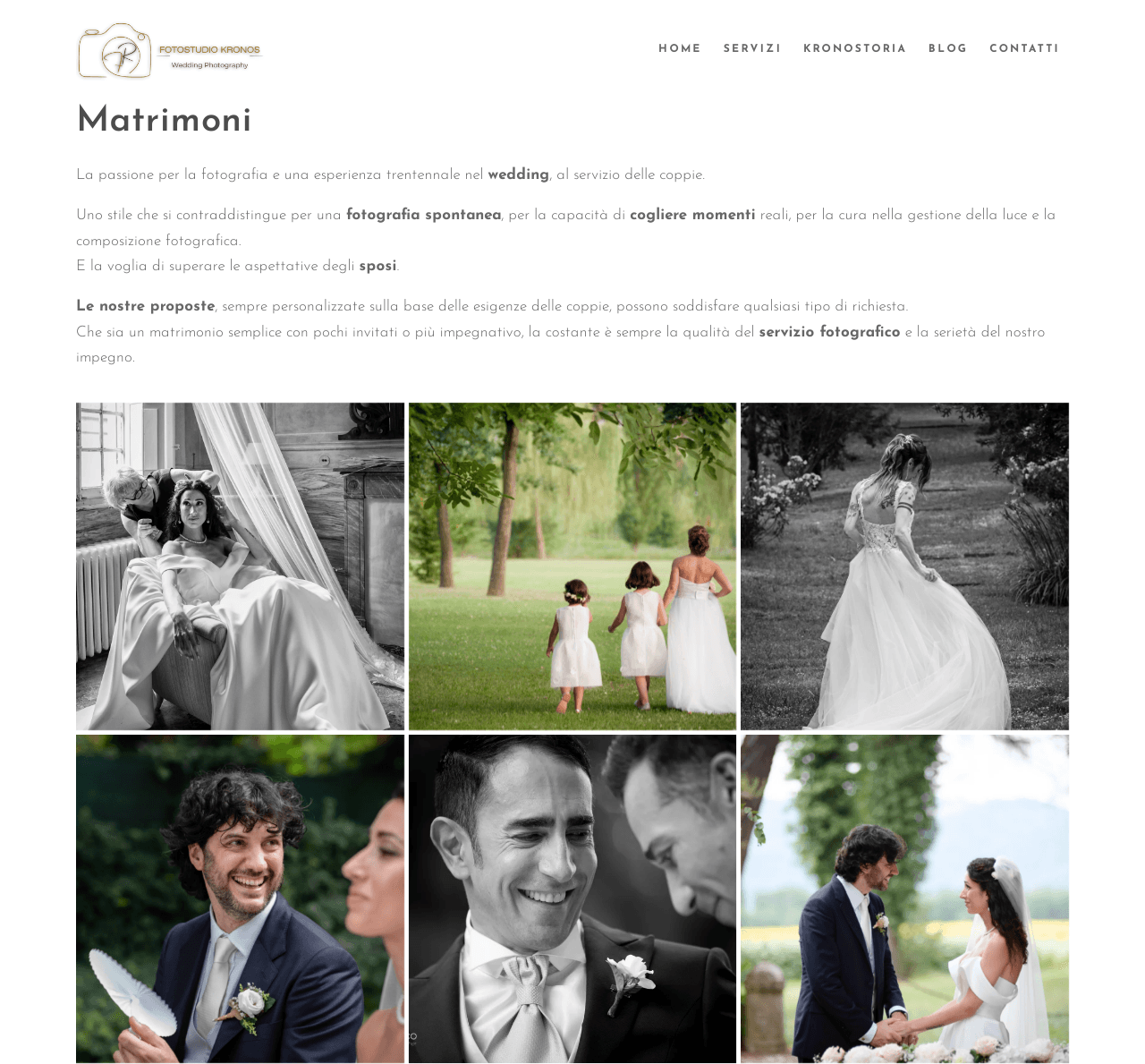 Pagina interna Fotostudio Kronos
